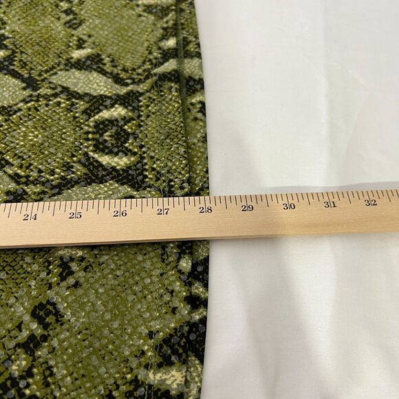 Susan Graver Green Snake Print Sequin Tunic Top Small Glam Animal Cold Shoulder - Picture 8 of 8